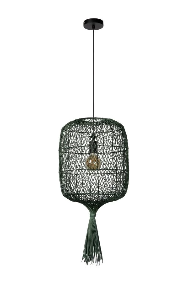 Lucide GARVE - Hanglamp - Ø 40 cm - 1xE27 - Groen - uit